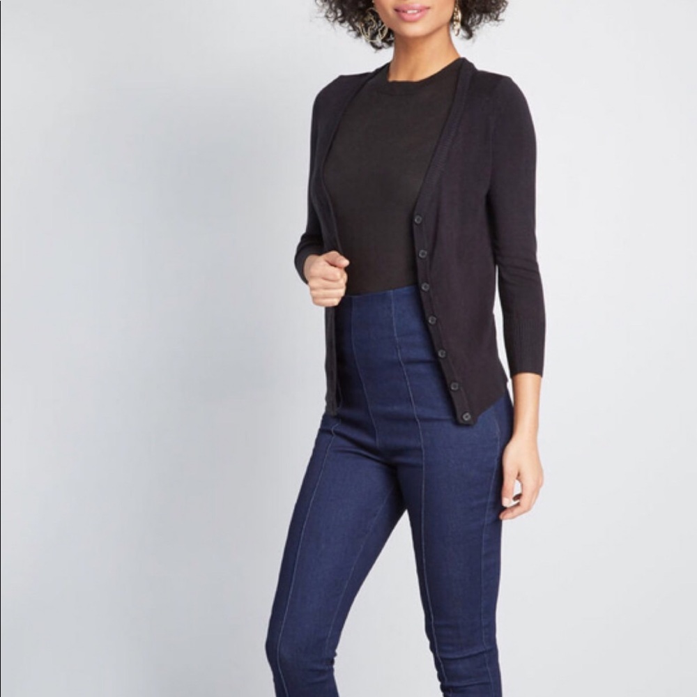 ModCloth Charter School Black Sleeveless Sweater